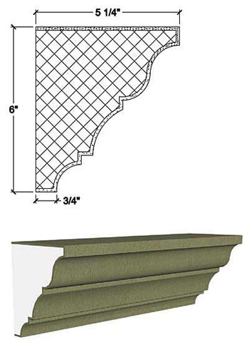 Cornice, 5-1/4